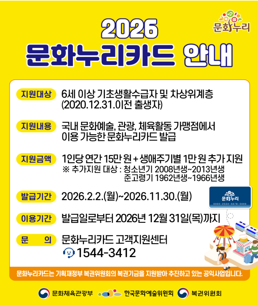 2026 문화누리카드
